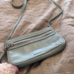 Fossil Blue Crossbody Bag Sleek Compact Design